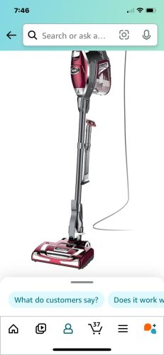 Shark HV322 Rocket Deluxe Pro Corded Stick Vacuum with LED Headlights, XL Dust Cup, Lightweight, Perfect for Pet Hair Pickup, Converts to a Hand Vacuum, with Pet Attachments, Bordeaux\/Silver photo review