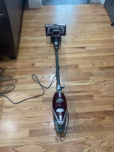 Shark HV322 Rocket Deluxe Pro Corded Stick Vacuum with LED Headlights, XL Dust Cup, Lightweight, Perfect for Pet Hair Pickup, Converts to a Hand Vacuum, with Pet Attachments, Bordeaux\/Silver photo review