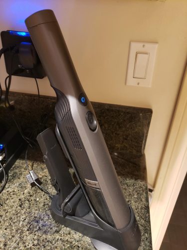 Shark WV201 WANDVAC Handheld Vacuum, Lightweight at 1.4 Pounds with Powerful Suction, Charging Dock, Single Touch Empty and Detachable Dust Cup,Graphite, Slate photo review